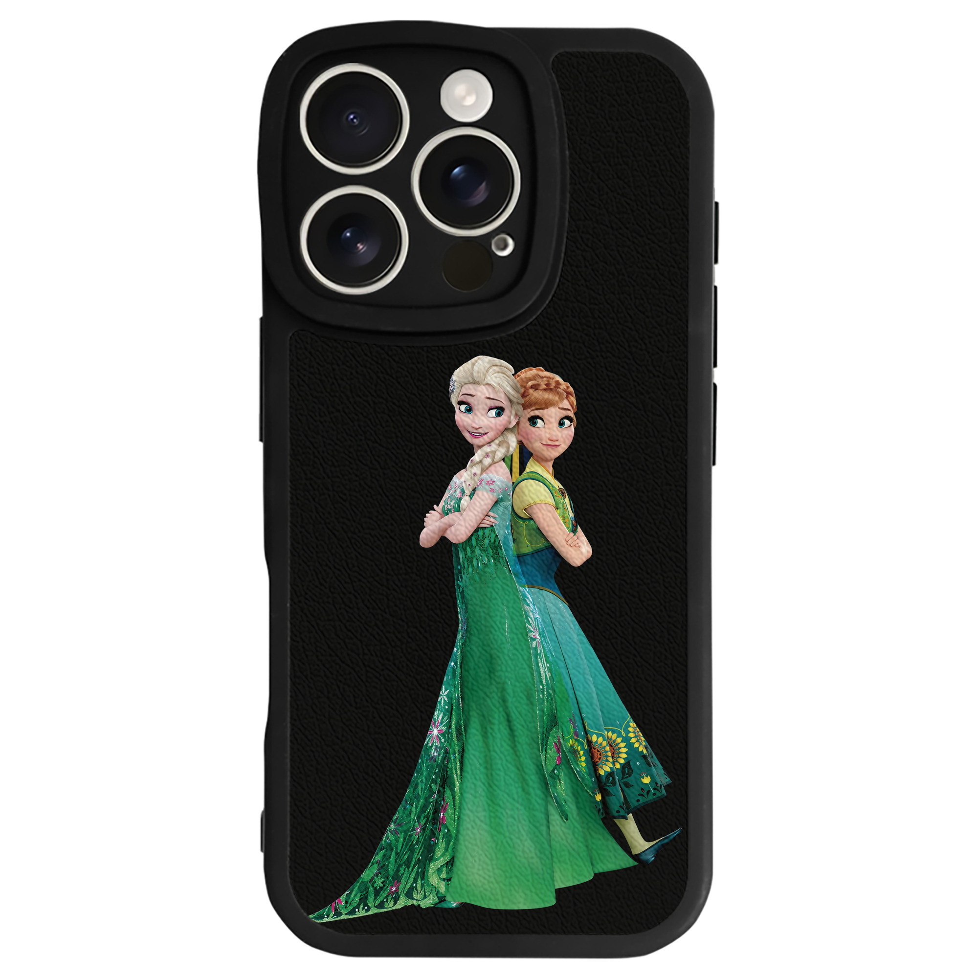 （画像用） アナと雪の女王 アンナ エルサ Frozen Anna Elsa 【iPhone 16シリーズ対応】シリコンスマホケース（レザー調） 材質：シリコン